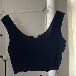 SHEIN Navy blue cropped tank top